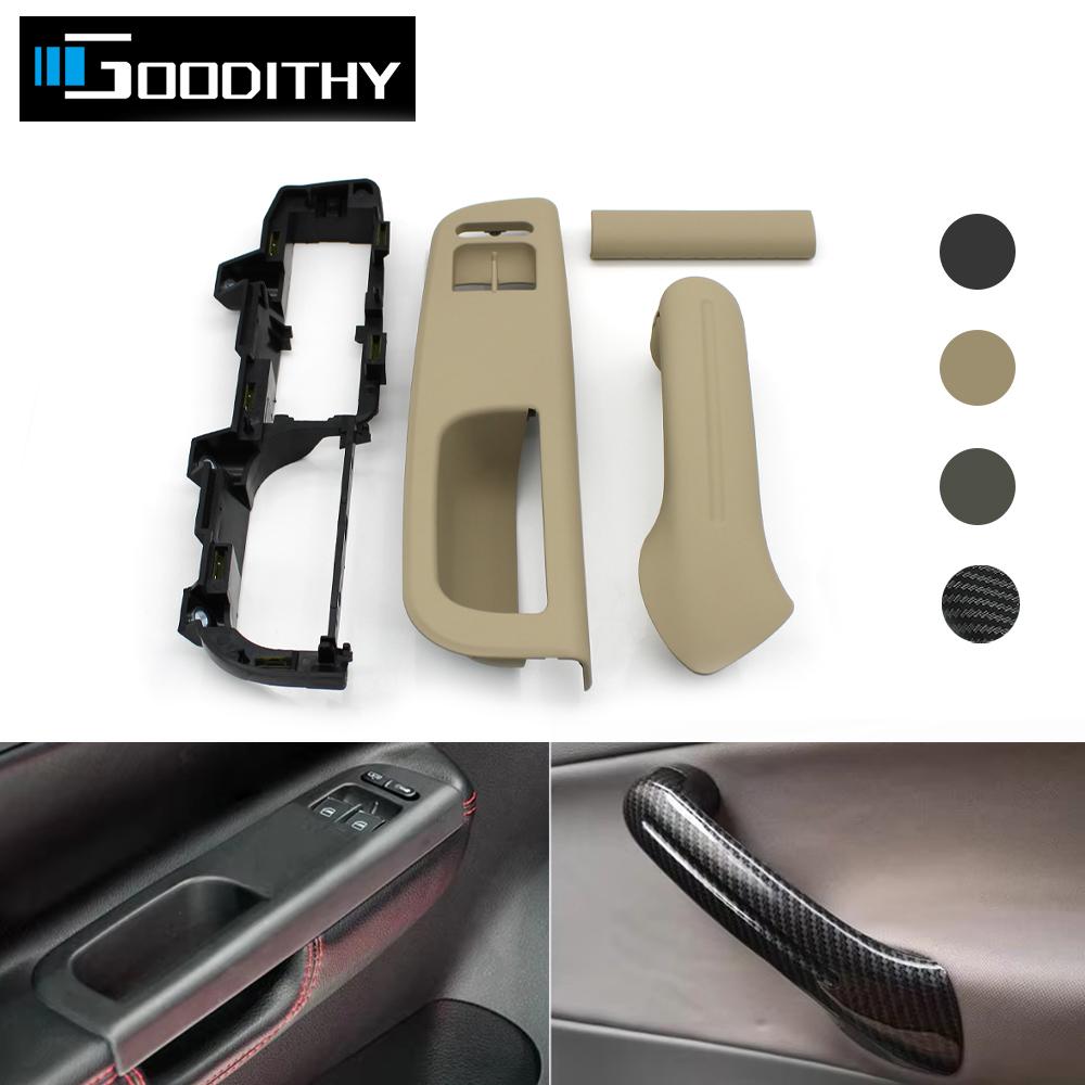 LHD 2-doors Inside Door Pull Grab Handle Window Switch Panel Bezel Trim For Volkswagon Golf 4 MK4 Jetta Passat Bora 1999-2004