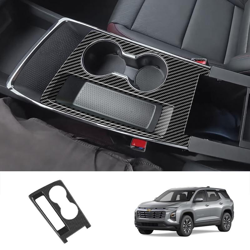 LHD For Chevrolet Equinox 2025 2026 ABS Carbonfiber Car door Armrest Window rise Switch glass Lift button control Panel cover