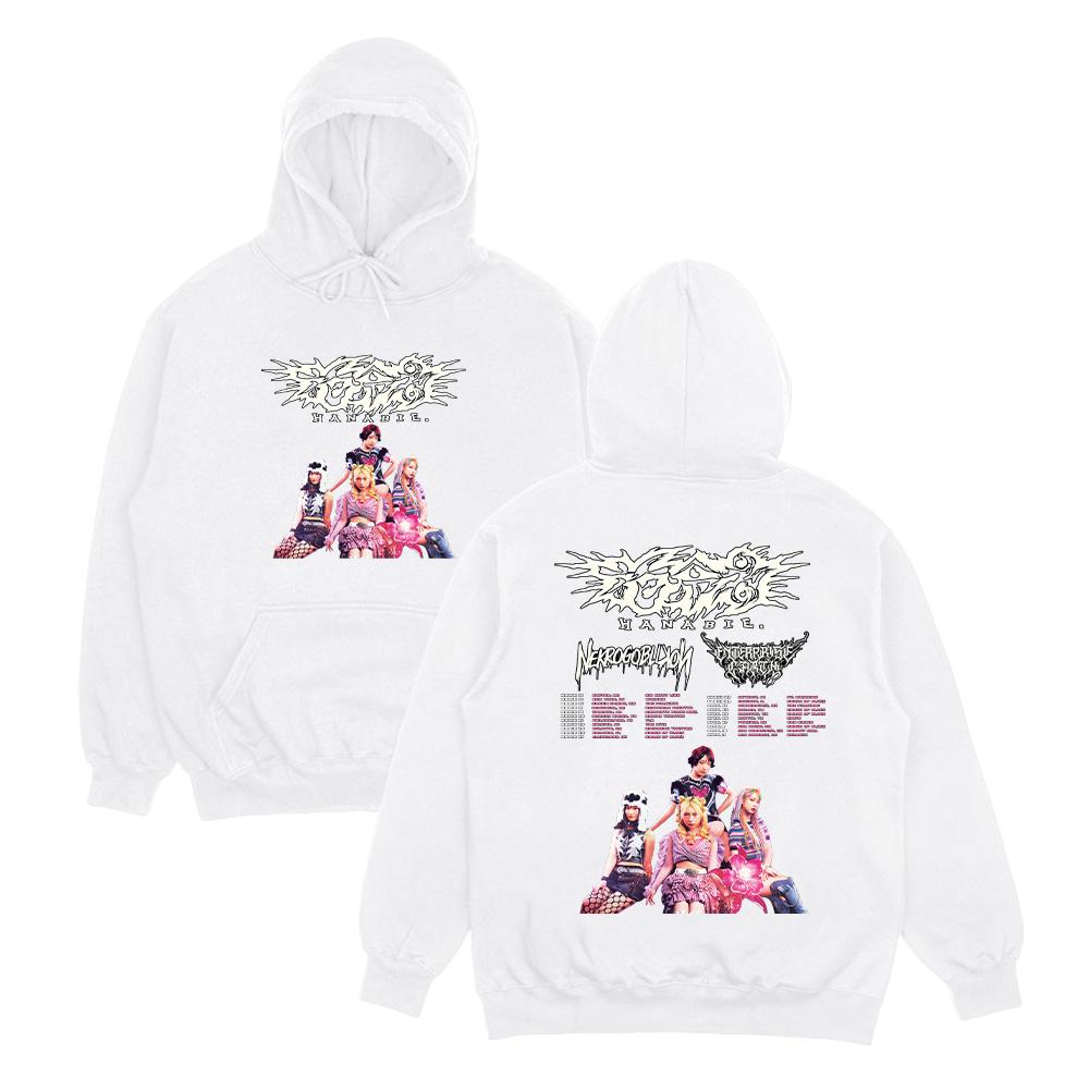 Hanabie.2026 Tour Mikiny Hanabie Dívčí skupina Metalový Merch Streetwear Pánské Dámské Retro Estetické Mikiny Ležérní Unisex Mikina