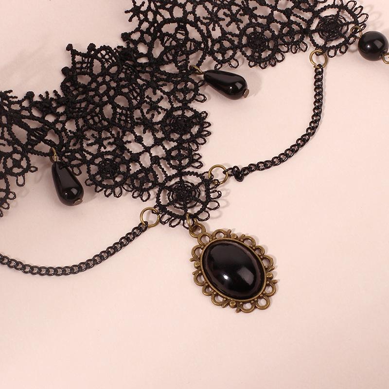 Dark Gothic Lolita Chocker Neckchain Collar with Gift Box