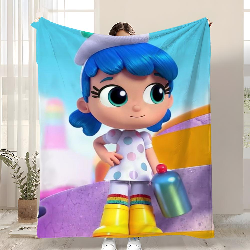 

Popular True Rainbow Kingdom Throw Soft Coral Fleece Blanket 310gsm Fluffy Warm Throw for Sofa Bed Couch Bedroom Decor 75cmx90cm