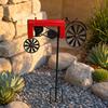 Wind Spinner Durable Weather-Resistant Green Tractor Windmill with Rotating Wheels for Garden Patio Lawn Outdoor Decor Farmhouse Style Gift for