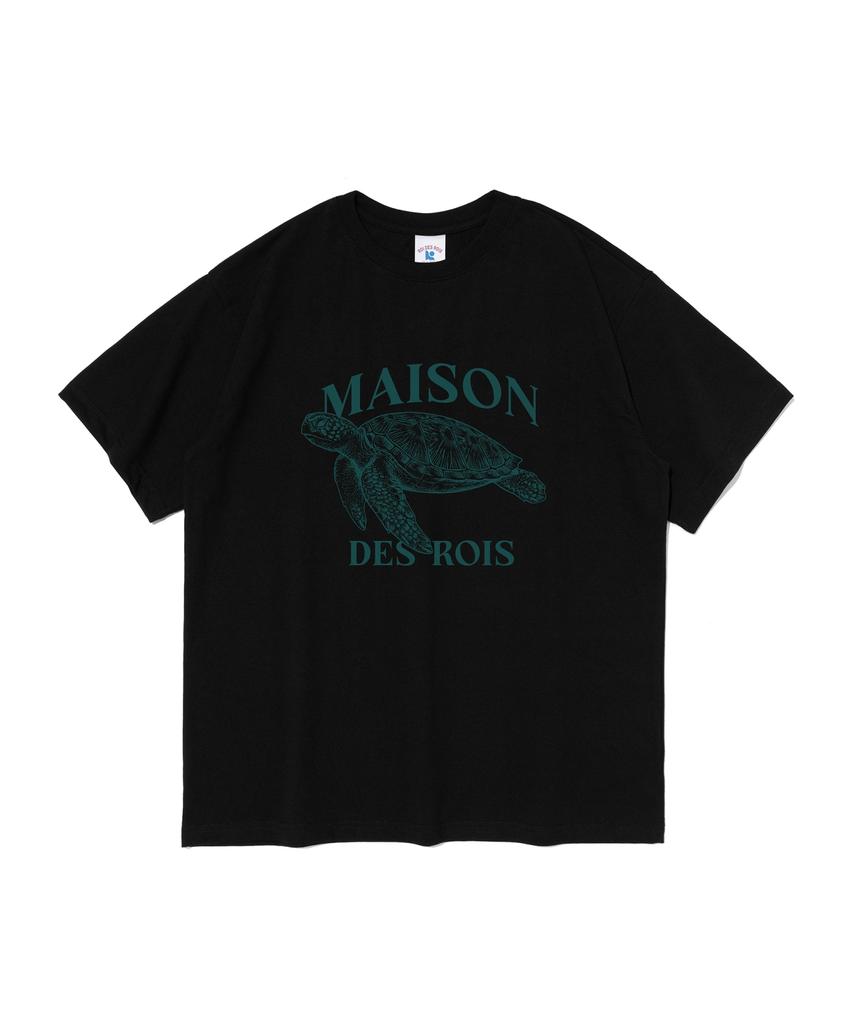 ROIDESROIS Maison Turtle Graphic Short Sleeve T-Shirt (Black)