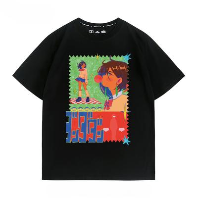 Dandadan Grafikdruck Herbst Reine Baumwolle Herren- und Damen-T-Shirt Kurzarm Street Fashion Trend Kleidung Anime T-Shirt