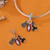 Copper Halloween Luminous Charms Bat Beads Pendant Jewellery Fit Original Bracelet Necklace For Women Diy Gift