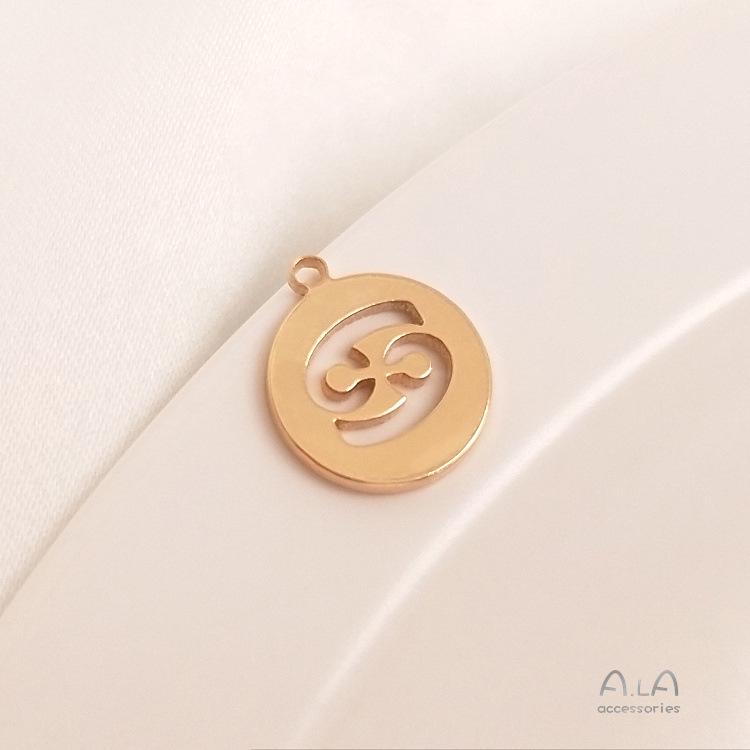 

Подвеска-вырез созвездия круглой формы из золота 14 карат для изготовления украшений своими руками