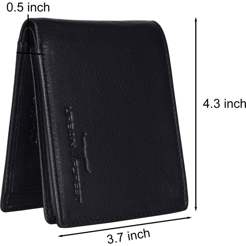 Lässige, formelle und trendige Geldbörse aus echtem Leder für Herren  (6 Kartenfächer)