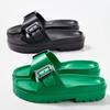 Fashion Litfun Women's Fashion Platform Slippers Summer New Outdoor Non-slip Beach Sandals With Adjustable Buckle Thick Sole Home Slides