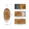 [VOOCYE] Keychain Fox Tail Stainless Steel Corrosion Resistant Rust Proof Tail Key Chain Pendant Bag Charm Animal Cute Fluffy Key Decoration