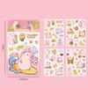 4Sheets Kawaii Cute Capybara Frosted Stickers Cartoon Diary Decoration Scrapbooking Journal Stickers Aesthetic Stationery School