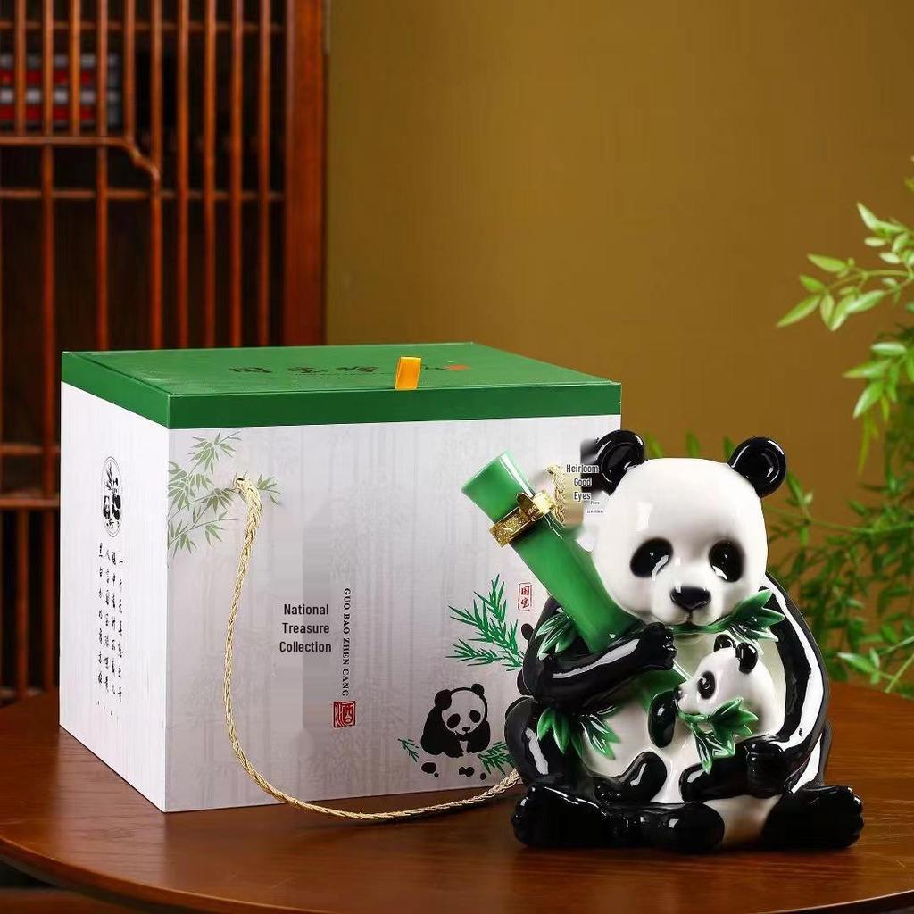 Panda Collection 5 Jin Jingdezhen Ceramic Wine Bottle - High-Grade Sealed Wine Jar for Home Use