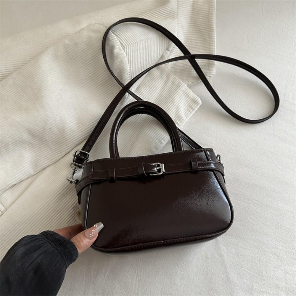

Versatile Texture Small Square Bag Small Size Shoulder Strap Crossbody Bag Casual Wear темно-коричневого