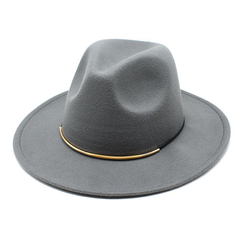 Retro Ladies Jazz Hat, British Versatile Simple Wool Hat Jazz Hat