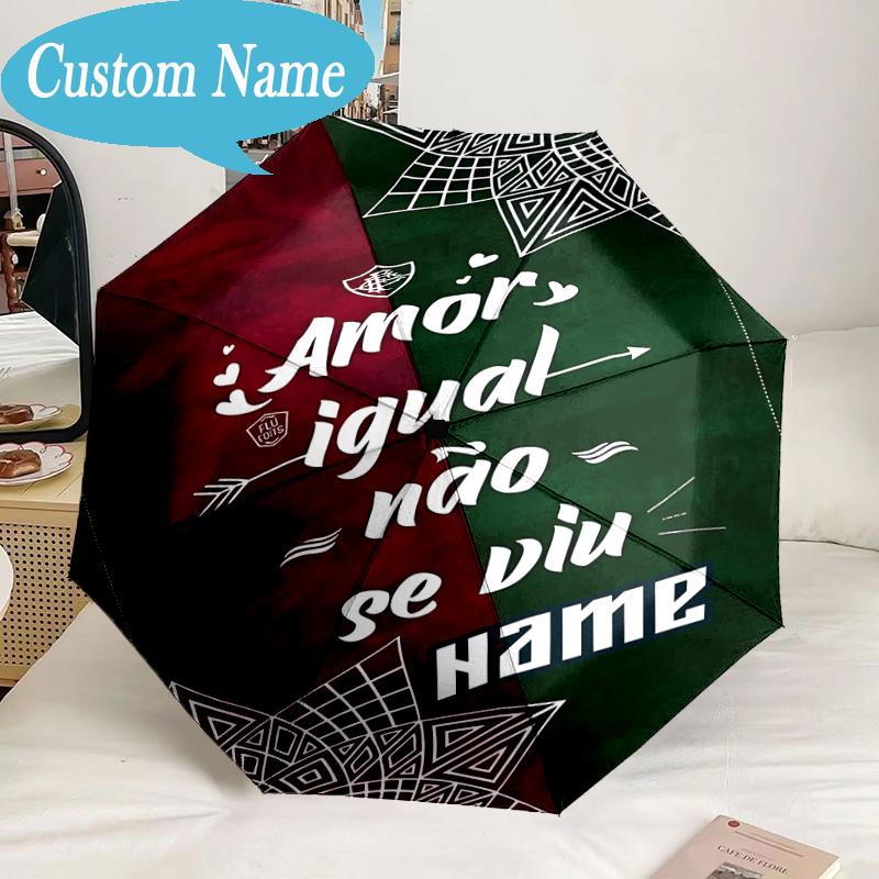 Custom Name Umbrella Love Equality Fluminense Umbrella 8-Frame for Travel, Camping, Casual Lightweight Portable, Essential for Family Gifts