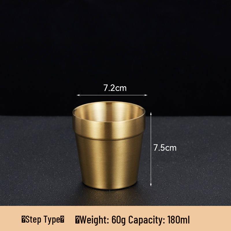 Korean Style Double Wall Hammered Stainless Steel Cup - Insulated & Drop-Resistant for Outdoor Use