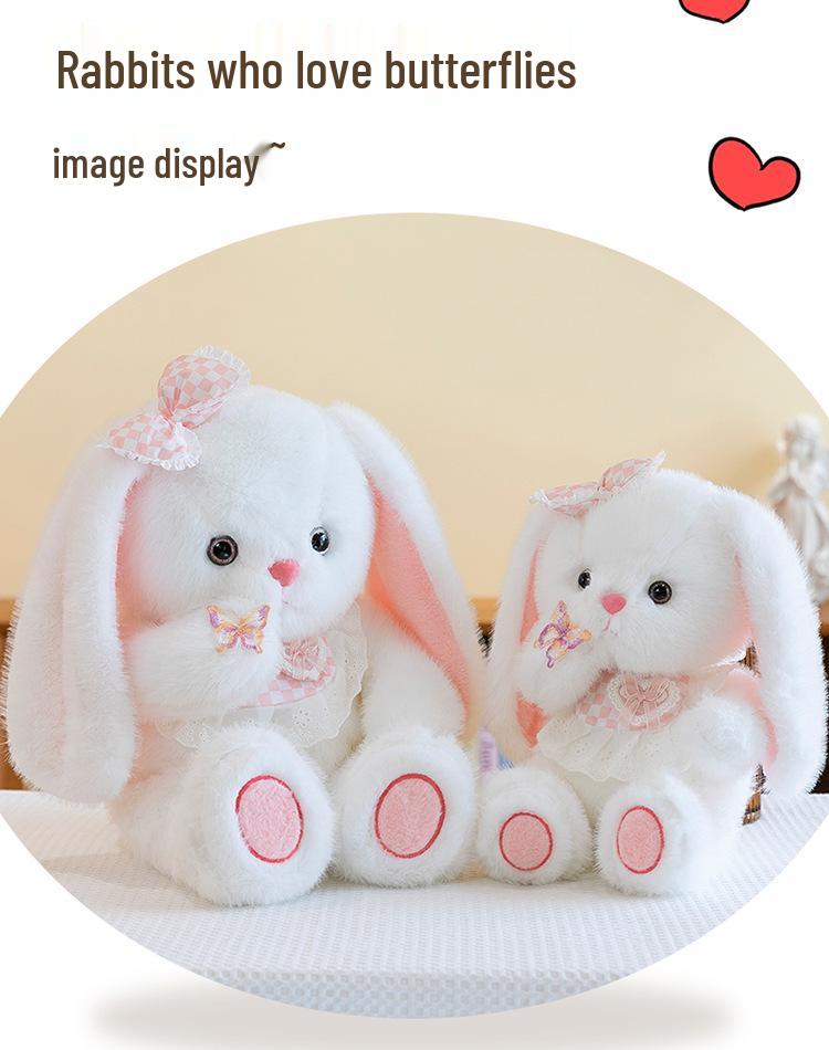 Niedliches Beruhigendes Kaninchen Plüschkissen Spielzeug - Schlafbegleiter Geschenk für Mädchen