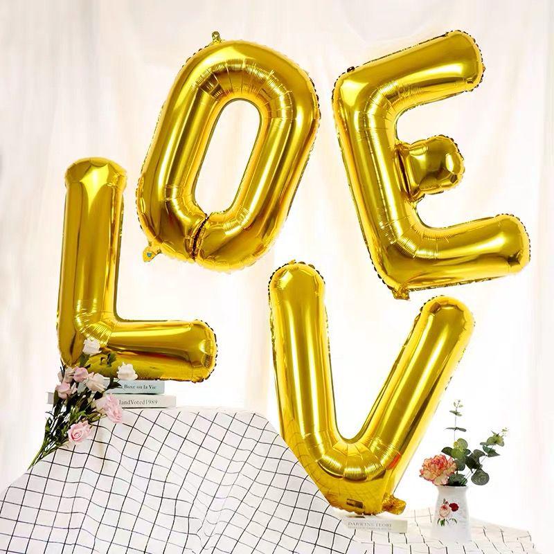Romantic LOVE Balloon Set for Proposal, Birthday, or Wedding Room Decoration