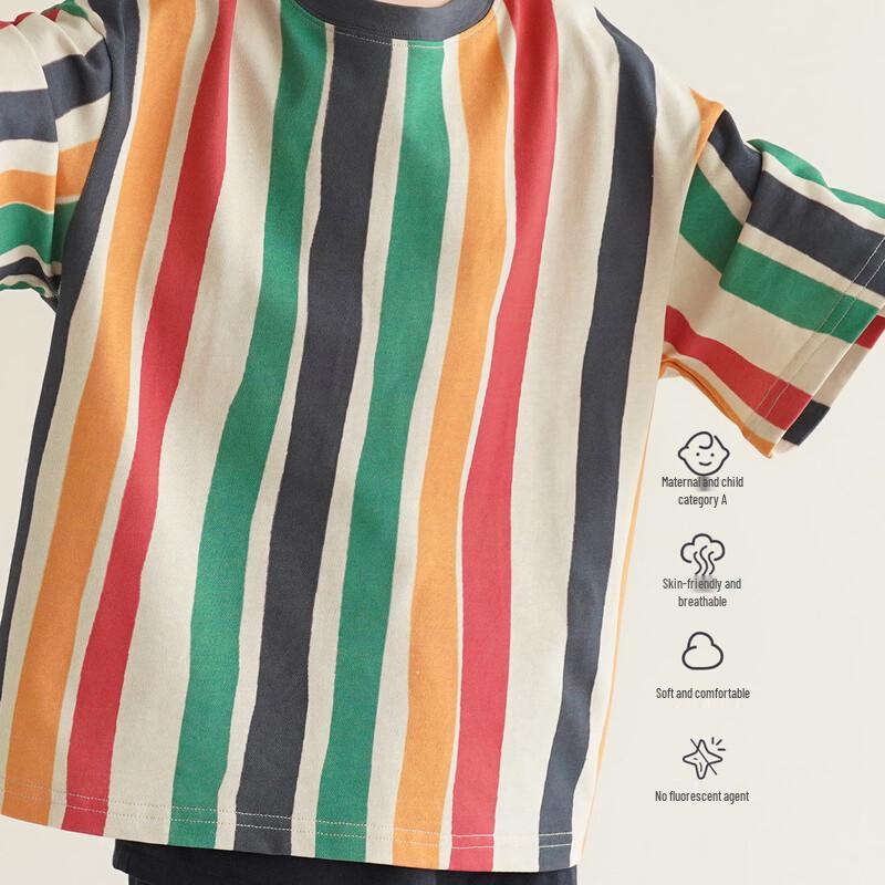 Kids' Cotton Striped T-Shirt