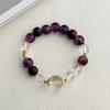 Glass Stone Bracelet For Women 10mm Beaded Stretch Bracelets DIY Beading Charms Handmade Bangles Jewelry Gifts