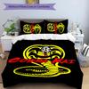 Cobra Kai 3pcs Bedding Set Duvet Cover Closure Includes 1 Duvet Cover & 2 Pillowcases for All Seasons Bedroom Home Dorm Decor