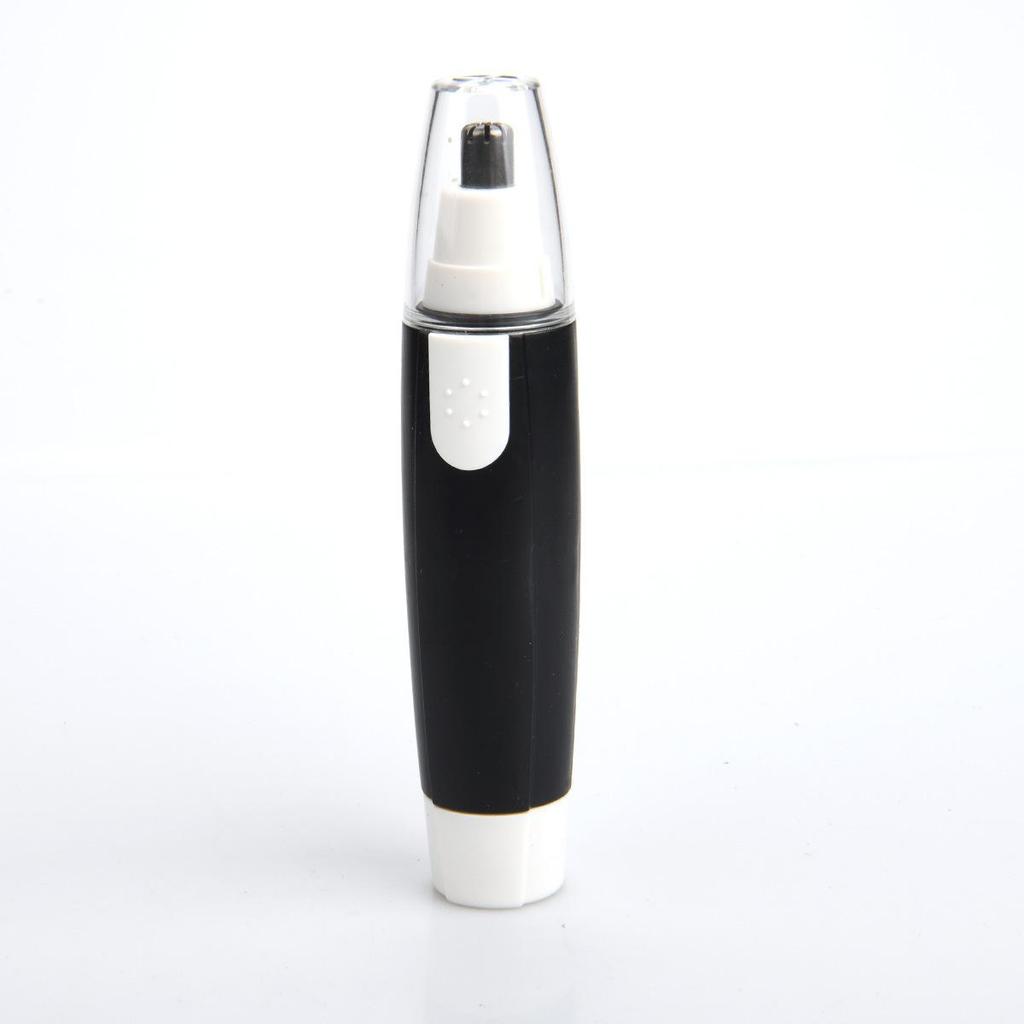Portable Electric Nose & Ear Hair Trimmer for Men and Women - Black, No Paint.