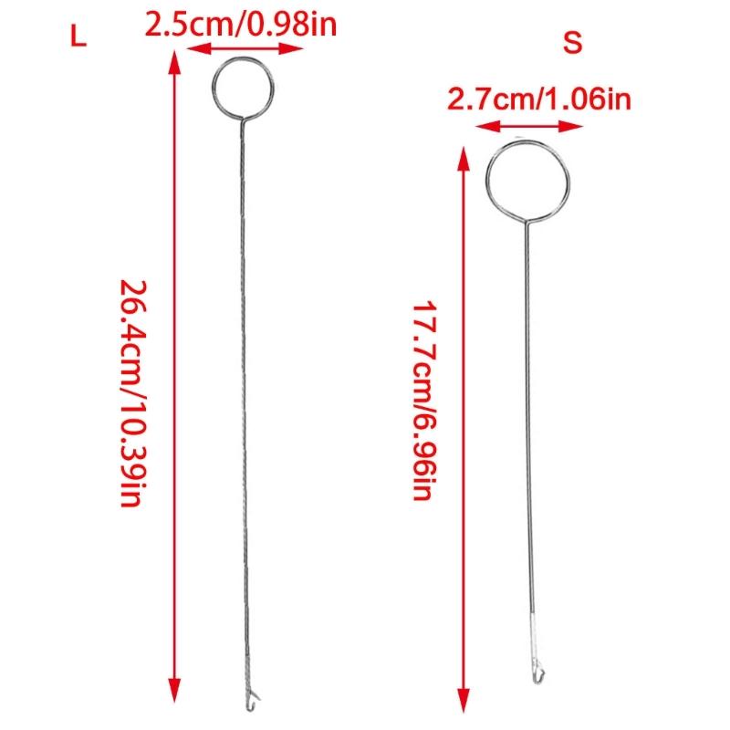 Long Hook Needle Threader For Elastic Bands Easy Quick Insert Metal Threader Sewing Threading Tool For Clothing Handbag