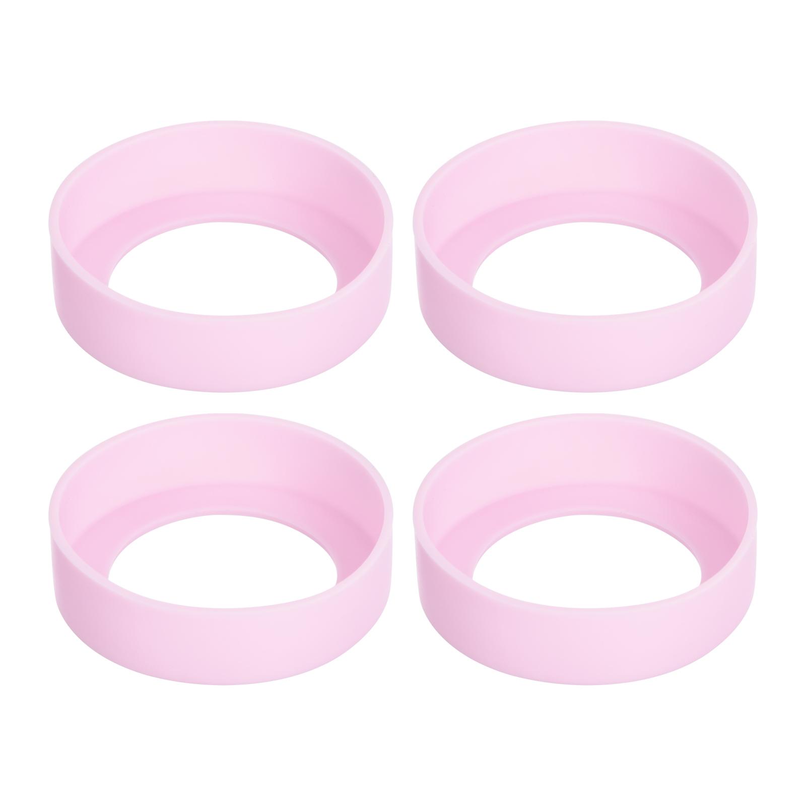 

4pcs Water Bottle Boot, Silicone Protective Boot Sleeve Non Slip Bottom Cover Bumper for Water Bottles Mug Tumbler (65mm) світло-фіолетового кольору