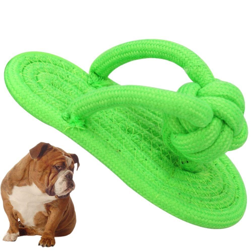 Wear Resisting Bite Resistance Dog Chew Knot Toy Dogs Accessories Pet Molar Rope Cat Slipper Toy
