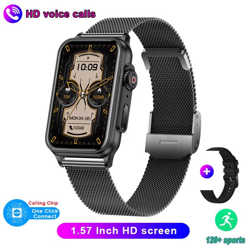 2025 Yeni Bluetooth Çağrı Akıllı Saat AI Sesli Asistan Fitness Takipçisi 1.57 İnç HD Ekran Akıllı Saat Erkek Kadın Android IOS İçin