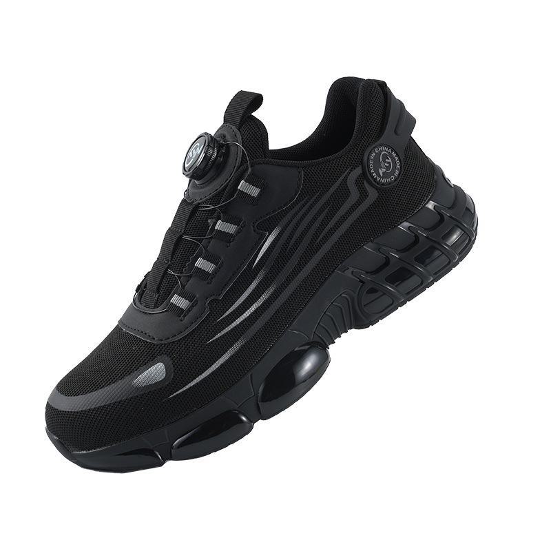 

Всесезонная дышащая рабочая обувь: Низкий верх, легкий, противоударный и противоударный, с вращающейся пряжкой. 44 чёрный