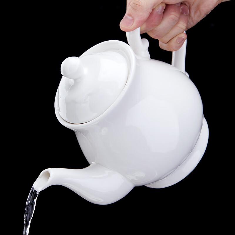 HANYOU Pure White Ceramic Teapot