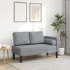 VidaXL Chaise Longue with Light Grey Fabric Cushions, Upholstered Sofa, Sofa for Bedroom, 2-seater Sofa, 4007579