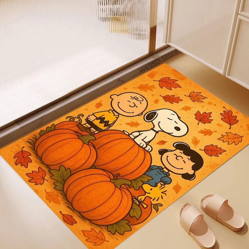 

Snoopy Fall Pumpkin Party Print Rug - Non-slip Kitchen Mat, Outdoor Rug, Home and Bedroom Decor, Yoga Mat, Birthday Gift. 60x90cm