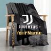 Juventus Personalized Text Blanket Cozy Personalized Blanket Soft & Cozy Versatile for Livingroom Picnics Office Living Room for All Occasions