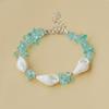 Handmade Seashell & Crushed Stone Bracelet with Lobster Clasp - Perfect Summer Travel Souvenir