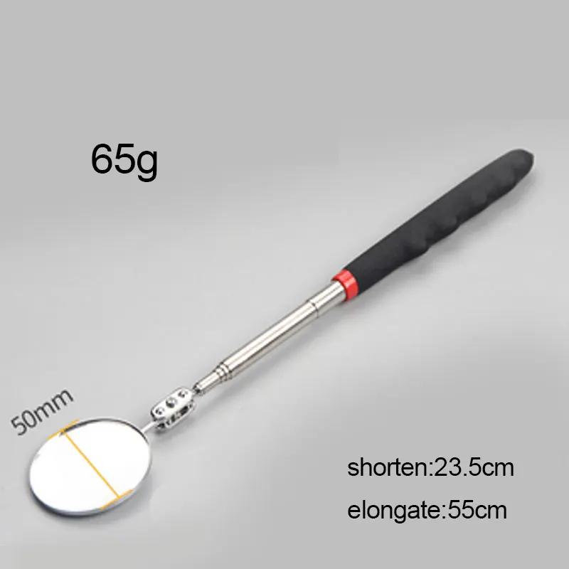 360 Retractable Telescopic Inspection Detection Lens Round Mirror Silver Pocket Clip New Car Tools Extend DIY Tool Universal