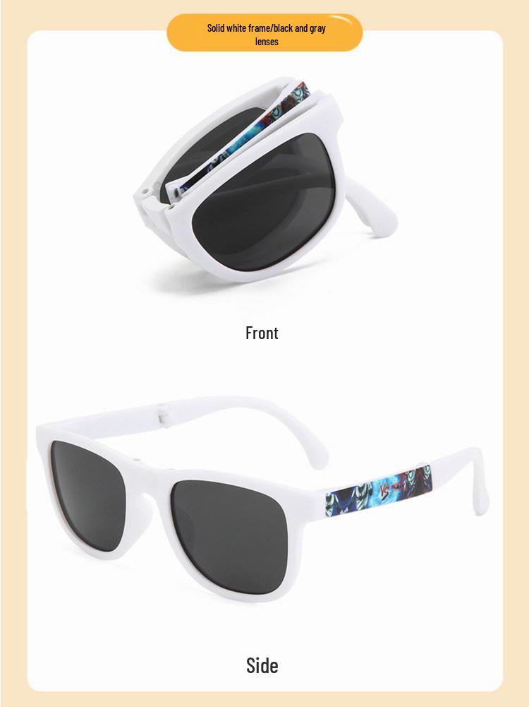 Kids' Foldable Polarized UV Protection Cartoon Sunglasses - Unisex & Comfortable