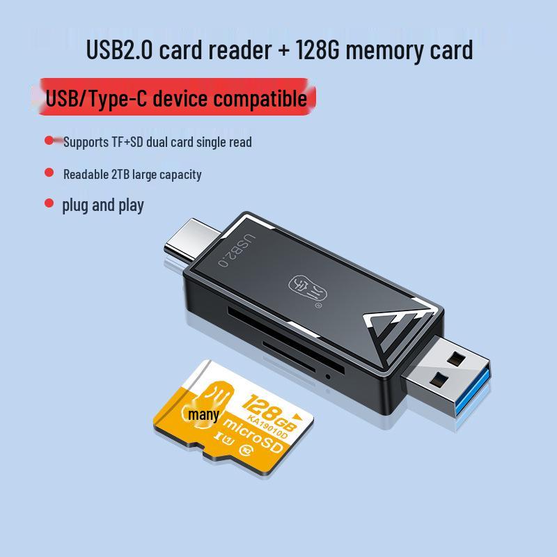 Kawuyu USB 3.0 Card Reader: SD/TF All-in-One High-Speed Converter, Type-C OTG for Phones and Computers