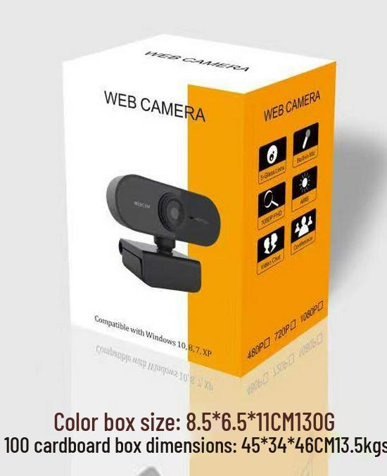 In-Stock 720P HD Webcam for Online Classes with Microphone & Lens Cover