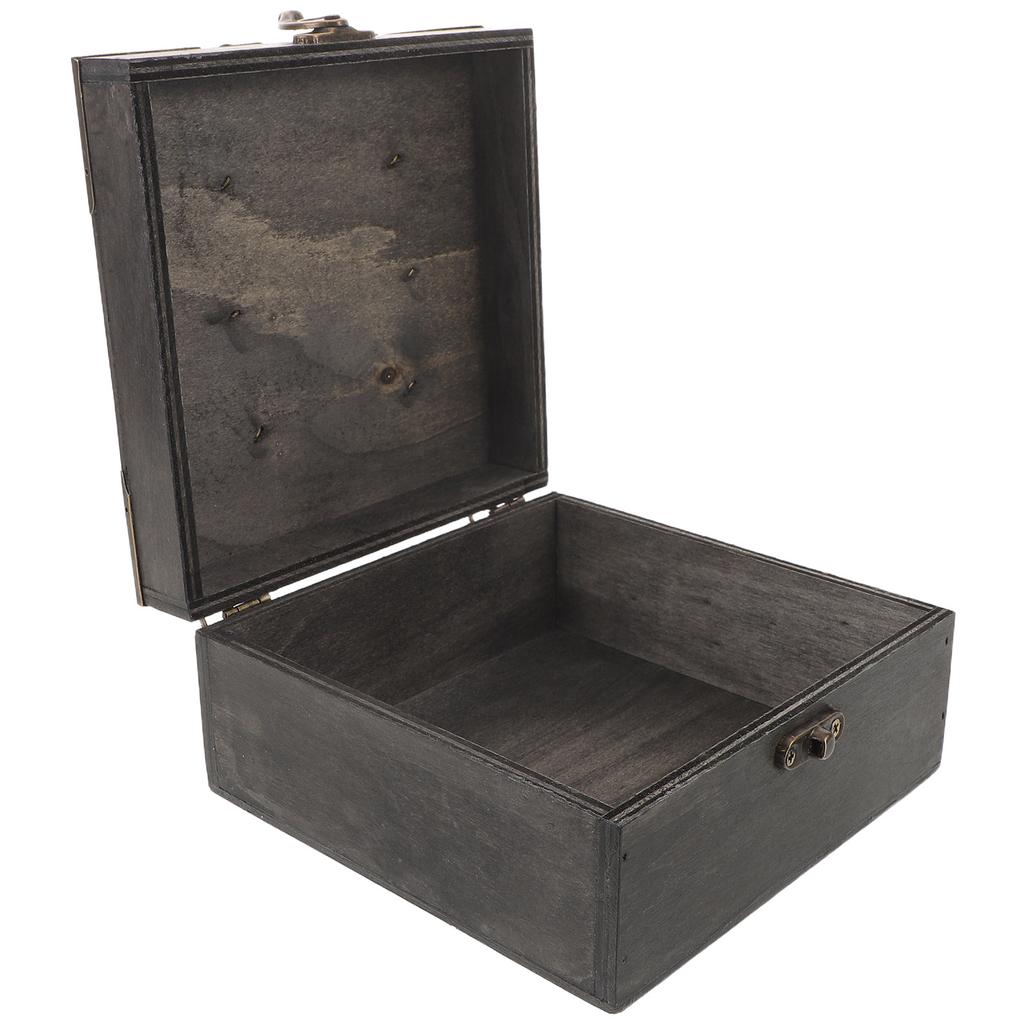 Vintage Wooden Treasure Chest Brown Decorative Storage Box Jewelry Organizer Home Tea Chest Organizer Wood Storage Case