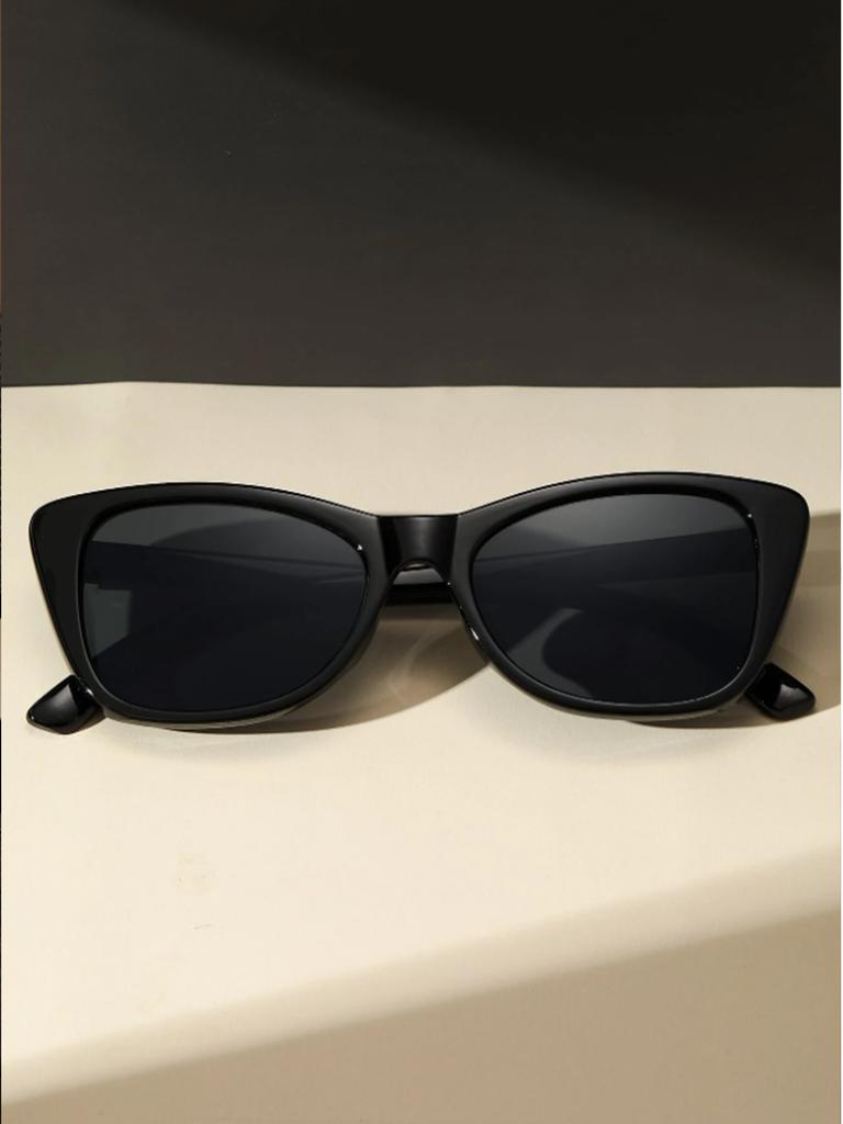 1Pc New Retro Cat-Eye Women's Sunglasses, Uv Protection, Slimming Effect for Large Faces, Trendy, Vacation