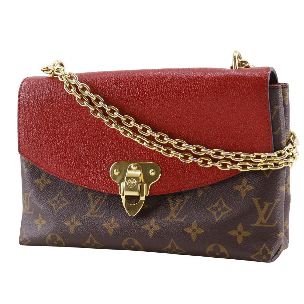 LOUIS VUITTON Sun Praseed Shoulder Bag M43713 Slys Brown / red Monogram canvas Women Used