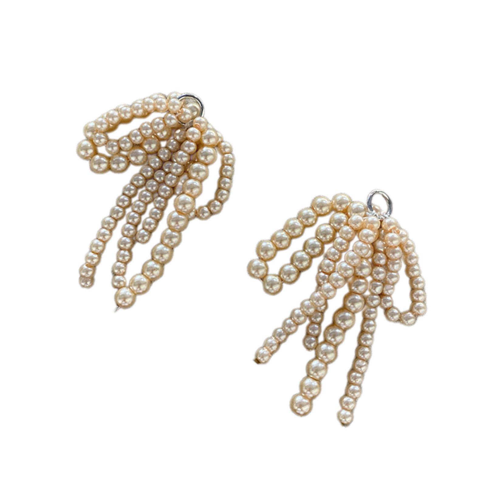 

Двухслойный бант-шарм пряжка для обуви украшение элегантный искусственный жемчуг изготовление ювелирных изделий брелок ожерелье серьги champagne шампанского