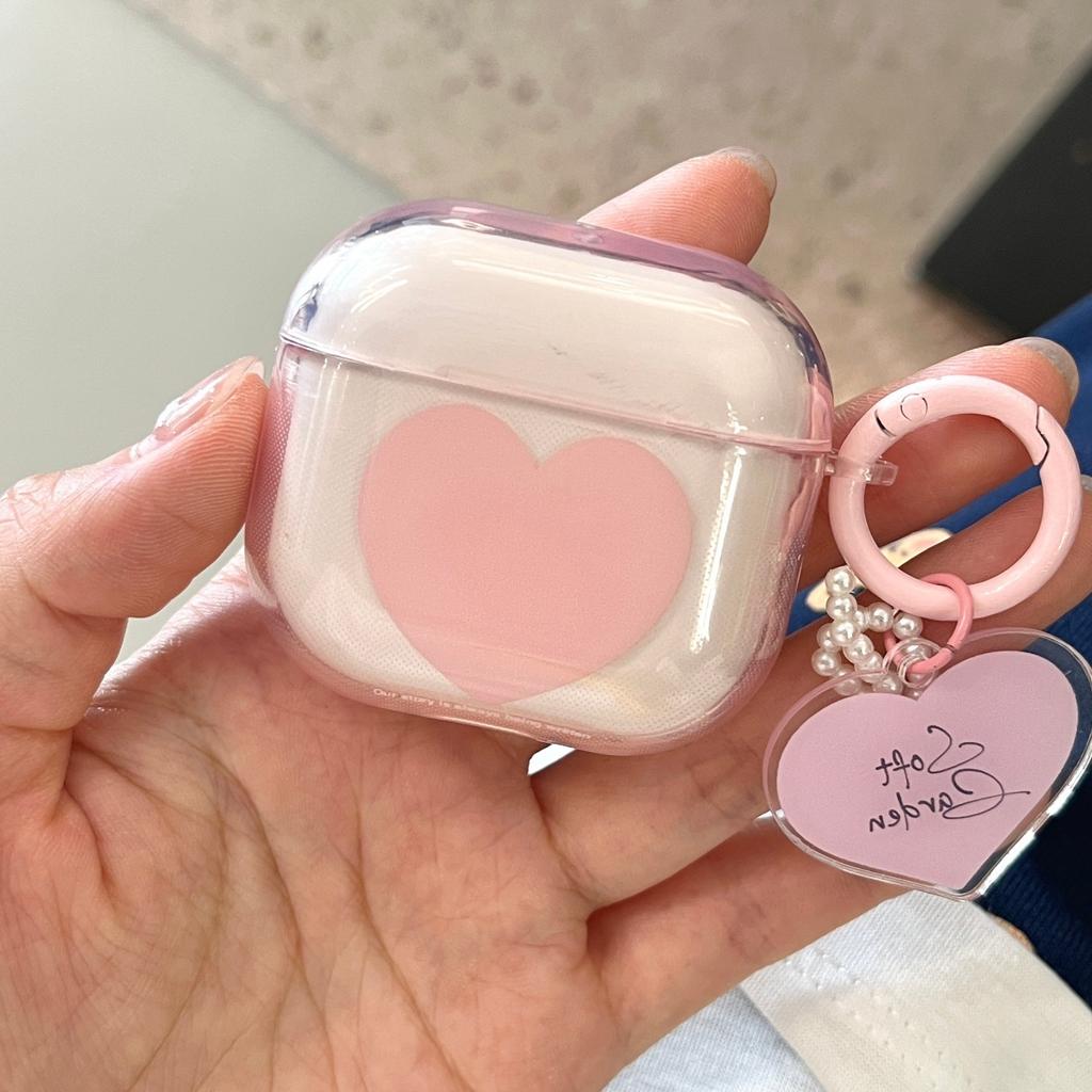Transparent love for AirPods 1 protective cover Apple 1/1 generation AirPods pro1 earphone cover simple women