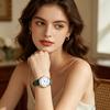 Women Luminous Watch Dainty Analog Quartz Watch Adjustable Leather Strap Wristwatch Fashion Casual Watch for Office Party Dating