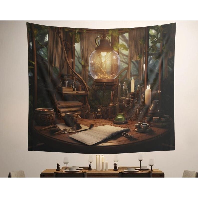 Fantasy Alchemist tapestry 75x100