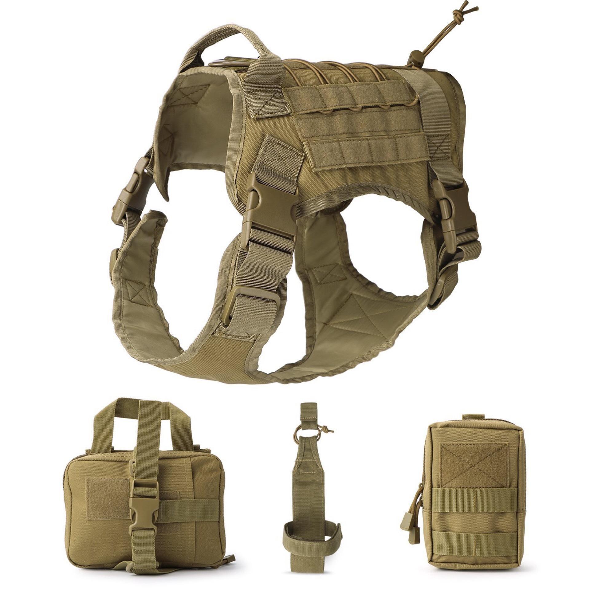 

Pet Supplies, Outdoor, Dog Vest, Tactical Dog Clothing, Dog Supplies, Dog Vest, Pet Set M, хакі