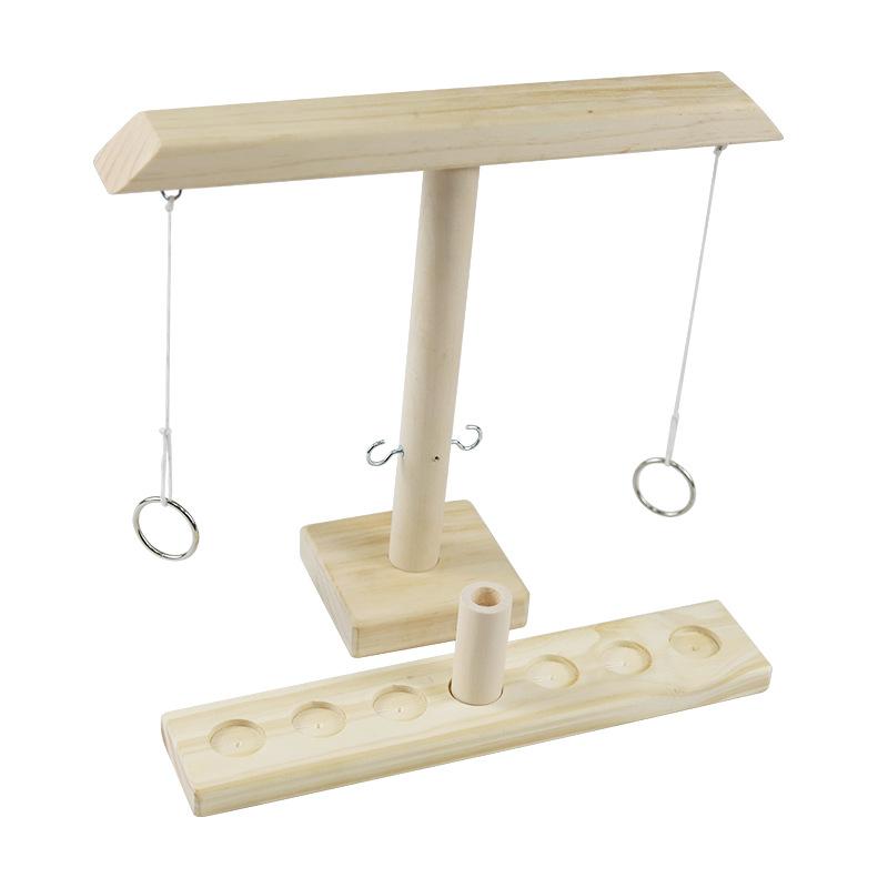 

Ring Toss Game - A Wooden Game Where Players Throw Rings Onto Targets To Drink Alcohol and Have Fun on The Table. 30cm