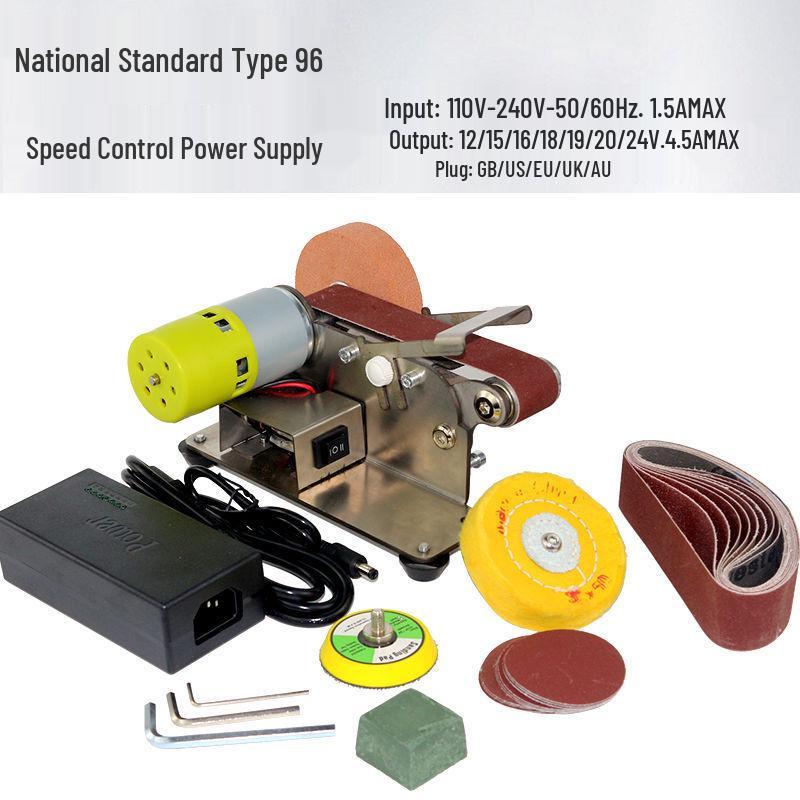 Mini Ascuțitor Multifuncțional: Polizor unghiular cu unghi fix și șlefuitor cu bandă pentru uz casnic