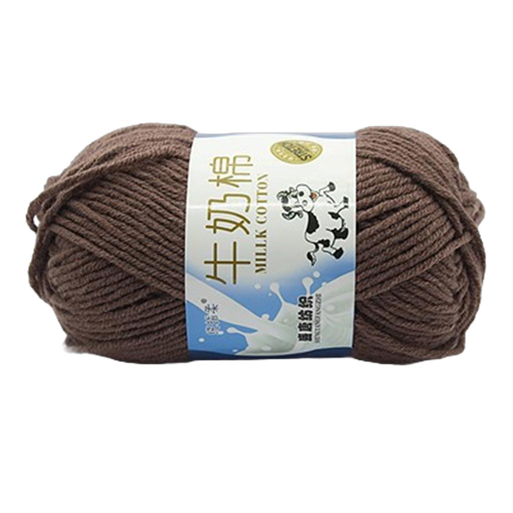 Håndstrikkegarn Melkebomullsgarn Mykt Garn Fargerikt Heklegarn Bomullstråder Strikketilbehør for Barn